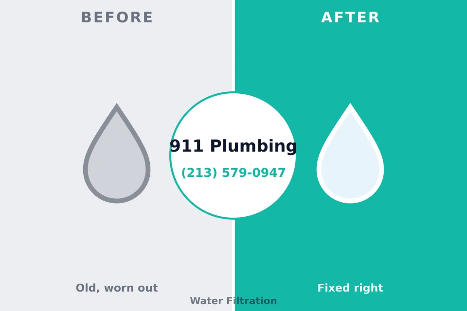 Before and after: plumbing repair Nutter Fort, WV